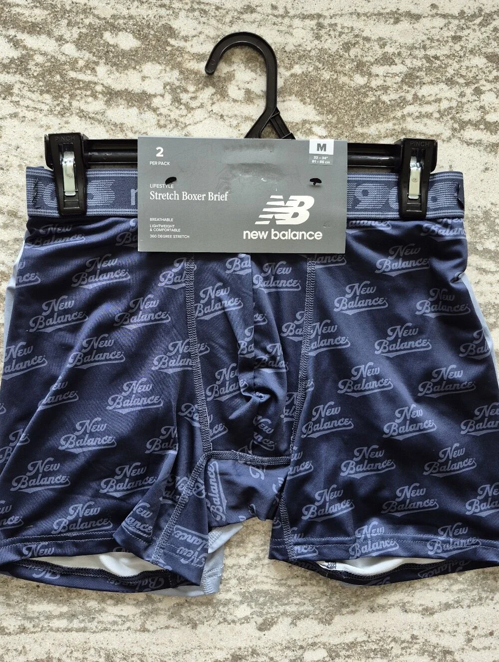 New Balance Men's 2 - Pack Stretch Boxer Brief New Size Medium